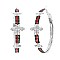 LARGE TRENDY STRIPE W BEE HOOP EARRINGS