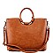 3 in1 Round Handle Accent Satchel Value SET