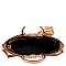 3 in1 Round Handle Accent Satchel Value SET