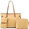3 in 1 Two-Tone Shopper Tote Cross Body Value SET