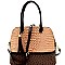 Color Block Crocodile Ostrich Dome Satchel MH-ES3087