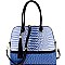 Color Block Crocodile Ostrich Dome Satchel MH-ES3087