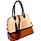Color Block Crocodile Ostrich Dome Satchel MH-ES3087