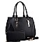 CHIC HARDWARE ACCENT SATCHEL WALLET SET