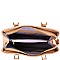 CHIC HARDWARE ACCENT SATCHEL WALLET SET