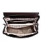 2-Way Turn-Lock Accent Monogram Flap Satchel Wallet SET
