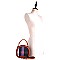 ROUND CHECKERED SATCHEL SHOULDER BAG