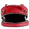 ROUND CHECKERED SATCHEL SHOULDER BAG