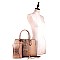 Structured Lizard Pattern 2 in 1 Satchel Wristlet SET