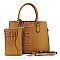 Structured Lizard Pattern 2 in 1 Satchel Wristlet SET