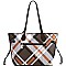 CHECKERED 3 IN 1 TOTE WALLET & WRISTLET SET