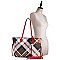 CHECKERED 3 IN 1 TOTE WALLET & WRISTLET SET