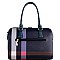 CHECKERED BOSTON SATCHEL & WRISTLET SET