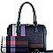 CHECKERED BOSTON SATCHEL & WRISTLET SET