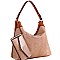 TEXTURED LIZARD PRINT HOBO WRISTLET SET