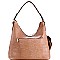 TEXTURED LIZARD PRINT HOBO WRISTLET SET