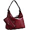 TEXTURED LIZARD PRINT HOBO WRISTLET SET