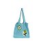 Floral Patch Knit Shoulder Bag Tote