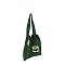 Floral Patch Knit Shoulder Bag Tote