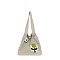 Floral Patch Knit Shoulder Bag Tote