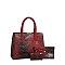 Alligator Croc 3-in-1 Satchel Set