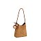Faux Suede 2-in-1 Shoulder Bag