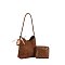 Faux Suede 2-in-1 Shoulder Bag