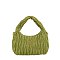 Faux Suede Chevron Quilted Shoulder Bag