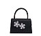 Glitter Rhinestone Flower Flap Clutch