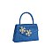 Glitter Rhinestone Flower Flap Clutch