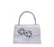 Glitter Rhinestone Flower Flap Clutch