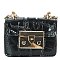 Croc Aligator Flap Mini Crossbody Bag