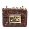 Croc Aligator Flap Mini Crossbody Bag