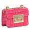 Croc Aligator Flap Mini Crossbody Bag