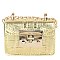 Croc Aligator Flap Mini Crossbody Bag