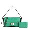H - Accent Crocodile 2-in-1 Satchel With Wallet