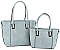 2IN1 TRENDY PLAIN DESIGN TOTE WITH MATCHING BAG SET