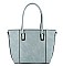 2IN1 TRENDY PLAIN DESIGN TOTE WITH MATCHING BAG SET