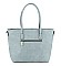 2IN1 TRENDY PLAIN DESIGN TOTE WITH MATCHING BAG SET
