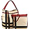TALL CHECKERED SIDE POCKET ACCENT HOBO BAG