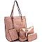 4 in 1 Tall Shopper Tote Wallet SET