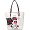 Posh Frida Kahlo Skull Tall Tote