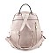 TRENDY PLAIN ZIPPER BACKPACK