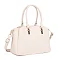 Embossed Multi-Compartment Satchel Bag