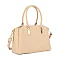 Embossed Multi-Compartment Satchel Bag