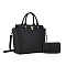 black 2-in-1 Padlock Bucket / Satchel set with wallet