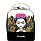 Metal Handle Authentic Cartoon Version Frida Kahlo Backpack