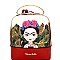 Metal Handle Authentic Cartoon Version Frida Kahlo Backpack