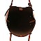2 in 1 Textured Faux-leather Tote