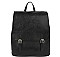 MODERN PLAIN BUCKLE DESIGN BACKPACK